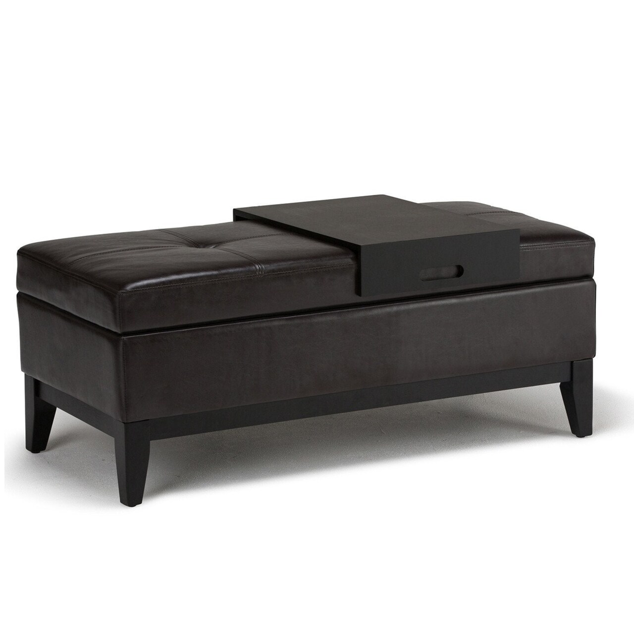 Simplihome Oregon 42"Contemporary Rectangle Lift Top Storage Ottoman Bench